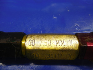 7.900 & 8.300 MM CLASS X SMOOTH PIN PLUG GAGE GO NO GO 8 8.0 MM .3125 -.0015