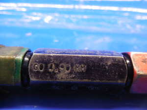 4.900 & 5.250 MM CLASS X SMOOTH PIN PLUG GAGE GO NO GO 5 5.0 MM .1875 +.0054