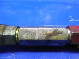 5.550 & 5.730 MM CLASS X SMOOTH PIN PLUG GAGE GO NO GO 5.50 6.0 MM .2500 -.0244