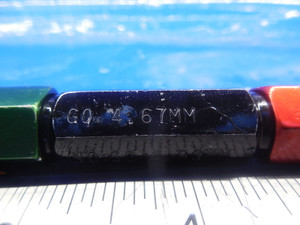 4.670 & 4.930 MM CLASS X SMOOTH PIN PLUG GAGE GO NO GO 5 5.0 MM .1875 -.0036