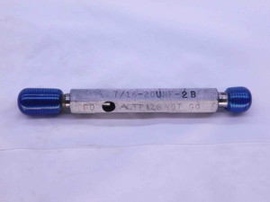 7/16 20 UNF 2B THREAD PLUG GAGE .4375 GO NO GO P.D.'S = .4050 & .4104 CHECK - RL0009RM