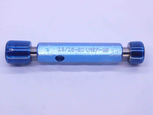 13/16 20 UNEF 2B THREAD PLUG GAGE .8125 GO NO GO P.D.'S = .7800 & .7857 CHECK - RL0064