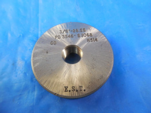 3/8 28 SS SOLID THREAD RING GAGE .375 GO ONLY P.D. = .3546 QUALITY INSPECTION
