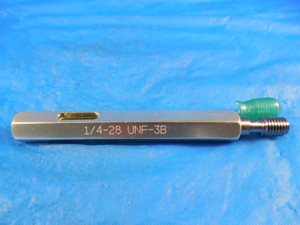 1/4 28 UNF 3B THREAD PLUG GAGE .25 NO GO ONLY P.D. = .2300 1/4-28 INSPECTION