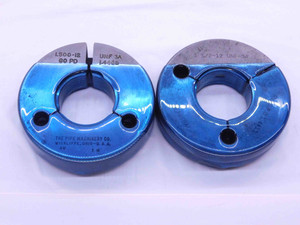 1 1/2 12 UNF 3A THREAD RING GAGES 1.5 1.50 GO NO GO P.D.'S = 1.4459 & 1.4411 - 112123AR2