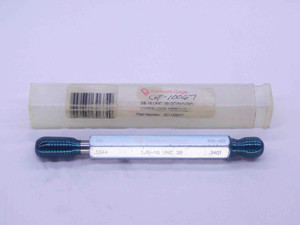 3/8 16 UNC 2B VERMONT THREAD PLUG GAGE .375 GO NO GO P.D.'S = .3344 & .3401 - DW10813BURL 3/8 16 UNC 2B VERMONT THREAD PLUG GAGE .375 GO NO GO P.D.'S = .3344 & .3401 - DW10813BURL