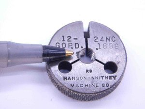 12 24 NC THREAD RING GAGE #12 .216 .2160 GO ONLY P.D. = .1889 UNC 3A INSPECTION - RL0424BU