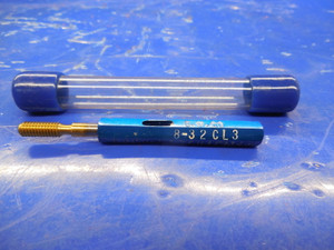 8 32 CL 3 TiN THREAD PLUG GAGE #8 .164 GO ONLY P.D. = .1437 8-32 UNC 2B OR 3B