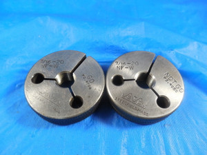7/16 20 NF W THREAD RING GAGES .4375 GO NO GO P.D.'S = .4084 & .4066 TOOL NF-W