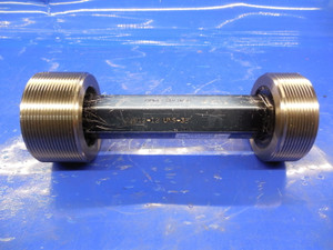 2 13/16 12 UNS 3B THREAD PLUG GAGE 2.8125 GO NO GO P.D.'S= 2.7579 & 2.7641 2.812