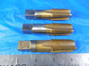 3PCS LOT OF REGAL-BELOIT 1/2 14 NPTF HSG 4 FLUTE PLUG TAPS USA MADE CNC TOOLS
