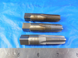 3PCS LOT OF REGAL 1/4 18 NPTF HS G 4 FLUTE TAPER PIPE TAPS MADE IN THE USA CNC