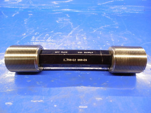 1 3/4 12 UNR 2A SET THREAD PLUG GAGE 1.75 GO NO GO P.D.'S = 1.6941 & 1.6881 TOOL