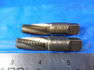 2PCS LOT OF SOSSNER 1/4 18 NPTF 375 HSS 1815 4 FLUTE SPIRAL FLUTE TAPER PIPE TAP