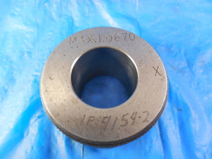 BENDIX 1.0670 DIA CLASS X MASTER PLAIN BORE RING GAGE OVERSIZE 1.0625 1 1/16