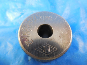 AGD .3150 DIA. CLASS XX MASTER SMOOTH PLAIN BORE RING GAGE OVERSIZE .3125 5/16