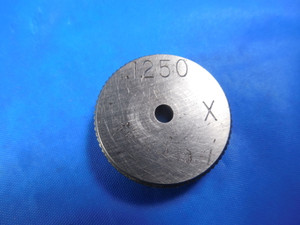 .1250 DIAMETER CLASS X MASTER SMOOTH PLAIN BORE RING GAGE ONSIZE OF .1250 1/8