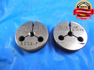 10 32 NF SPECIAL PITCH THREAD RING GAGES #10 .190 GO NO GO P.D.'S= .1687 & .1675