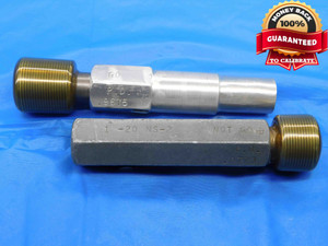 1" 20 NS 2 THREAD PLUG GAGE 1.0 1.00 1.000 GO NO GO P.D.'S = .9675 & .9723 CHECK - JF2078GAW
