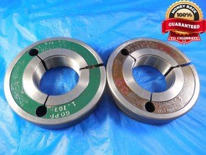 1 3/4 16 UNEF 2A LEFT HAND THREAD RING GAGES 1.75 GO NO GO PD'S= 1.7078 & 1.7025