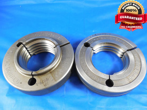 2" 4 1/2 UNC 3A LEFT HAND THREAD RING GAGES 4.5 GO NO GO P.D.'S= 1.8557 & 1.8486