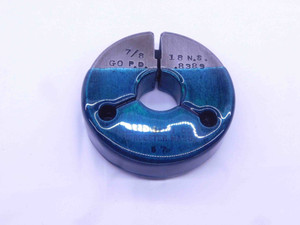 7/8 18 NS THREAD RING GAGE .875 .8750 GO ONLY P.D. = .8389 INSPECTION CHECK - JF2164BU