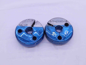 1/2 13 UNC 3A THREAD RING GAGES .5 .50 .500 GO NO GO P.D.'S = .4500 & .4463 - JF2195MU