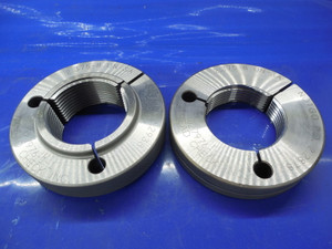 CERTIFIED 2 3/8 8 UN 3A THREAD RING GAGES 2.375 GO NO GO P.D.'S= 2.2938 & 2.2878