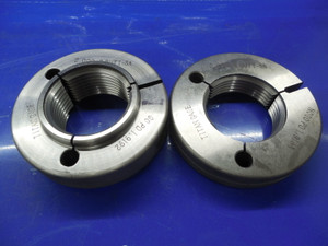 CERTIFIED 2" 8 BUTT-3A BUTTRESS THREAD RING GAGES 2.0 GO NO GO = 1.9192 & 1.9134