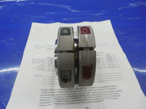 CERTIFIED 2" 6 UN 3A THREAD RING GAGES 2.0 GO NO GO P.D.'S = 1.8917 & 1.8853 2-6