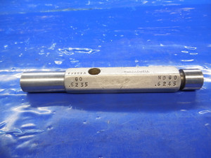 .6235 & .6245 DIAMETER SMOOTH PIN PLUG GAGE GO NO GO UNDERSIZE .625 .6250 5/8