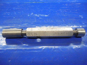 GTD .6270 & .6280 DIA. SMOOTH PIN PLUG GAGE GO NO GO OVERSIZE .625 .6250 5/8