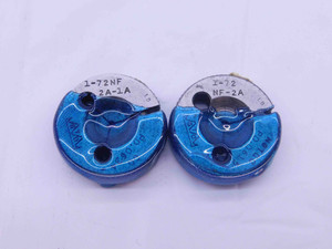 1 72 UNF 2A THREAD RING GAGES #1 .073 .0730 GO NO GO P.D.'S = .0634 & .0615 - CS3724BU