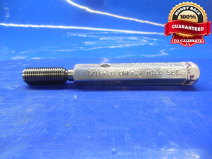 7/16 20 UNF 2A SET THREAD PLUG GAGE .4375 GO ONLY P.D. = .4037 HI-LO NF-2A