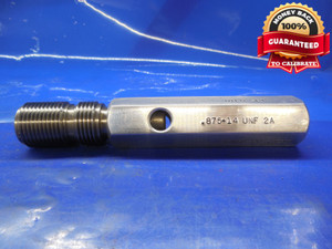 7/8 14 UNF 2A HILO SET THREAD PLUG GAGE .875 NO GO ONLY P.D. = .8216 HI-LO .8750