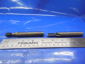 1 NEW 1 USED COOLANT THRU STRAIGHT FLUTE CARBIDE DRILL BIT WITH 1/2" DIA SHANK