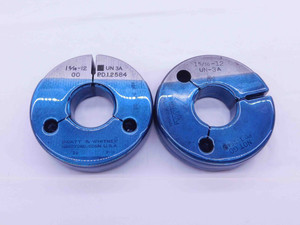 1 5/16 12 UN 3A THREAD RING GAGES 1.3125 GO NO GO P.D.'S = 1.2584 & 1.2541 CHECK - JF2809MS