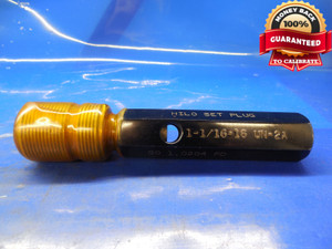 1 1/16 16 UN 2A HILO SET THREAD PLUG GAGE 1.0625 GO ONLY P.D. = 1.0204 1 1/16-16