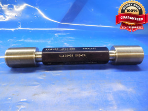 1 1/8 24 UNS 2A PREPLATE SET THREAD PLUG GAGE 1.125 GO NO GO PDS 1.0948 & 1.0912