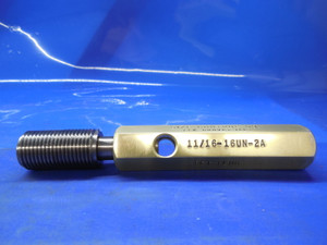 11/16 16 UN 2A SET THREAD PLUG GAGE .6875 GO ONLY P.D. = .6455 11/16-16 UN-2A 11/16 16 UN 2A SET THREAD PLUG GAGE .6875 GO ONLY P.D. = .6455 11/16-16 UN-2A