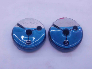 M6 X 1 6g METRIC THREAD RING GAGES 6 1.0 GO NO GO P.D.'S = 5.324 & 5.212 CHECK - JE0236BU