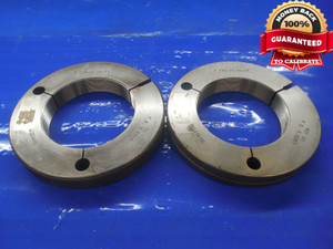 3 7/8 16 UN 2A THREAD RING GAGES 3.875 GO NO GO P.D.'S = 3.8326 & 3.8267 N-2A