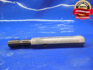 7/16 20 UNF 3A HILO SET THREAD PLUG GAGE .4375 GO ONLY P.D. = .4050 CHECK NF-3A