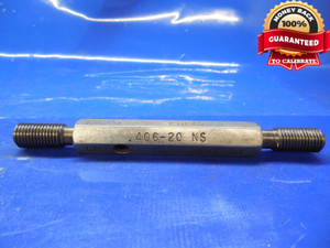0.406 20 NS SET THREAD PLUG GAGE .46 GO NO GO P.D.'S = .3735 & .3655 .4060 CHECK