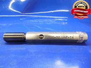 1/2 20 UNF 2A SET THREAD PLUG GAGE .5 GO ONLY P.D= .4662 1/2-20 UNF-2A TOOL