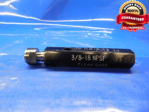 3/8 18 NPSF L1 3 STEP PIPE THREAD PLUG GAGE .375  QUALITY L-1 3-STEP N.P.S.F