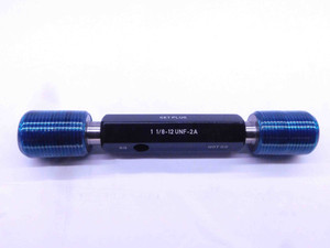 1 1/8 12 UNF 2A SET THREAD PLUG GAGE 1.125 GO NO GO P.D.'S = 1.0691 & 1.0631 - TS0499BU 1 1/8 12 UNF 2A SET THREAD PLUG GAGE 1.125 GO NO GO P.D.'S = 1.0691 & 1.0631 - TS0499BU
