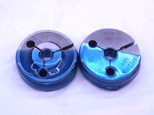 7/16 20 NF 2 THREAD RING GAGES .4375 GO NO GO P.D.'S = .4050 & .4014 UNF-2 CHECK - TS0493BU