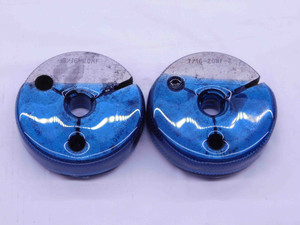 7/16 20 NF 2 THREAD RING GAGES .4375 GO NO GO P.D.'S = .4050 & .4014 UNF-2 CHECK - TS0493BU