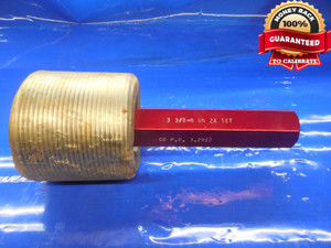 3 3/8 8 UN 2A SET THREAD PLUG GAGE 3.375 GO ONLY P.D. = 3.2912 3 3/8-8 UN-2A 3 3/8 8 UN 2A SET THREAD PLUG GAGE 3.375 GO ONLY P.D. = 3.2912 3 3/8-8 UN-2A